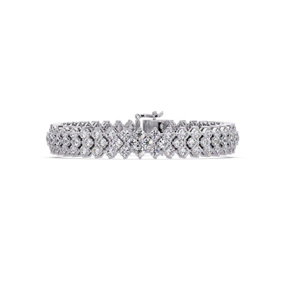 Multi Row Round Lab Grown Diamond Bracelet - HIGHCARAT DIAMONDS