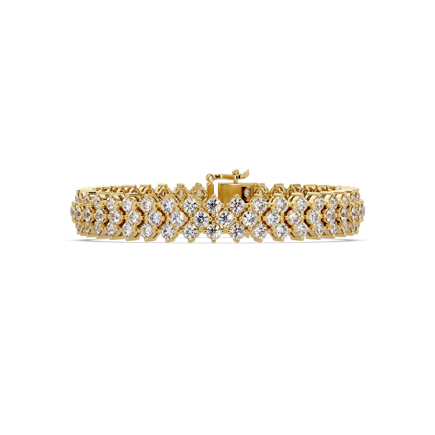 Multi Row Round Lab Grown Diamond Bracelet - HIGHCARAT DIAMONDS