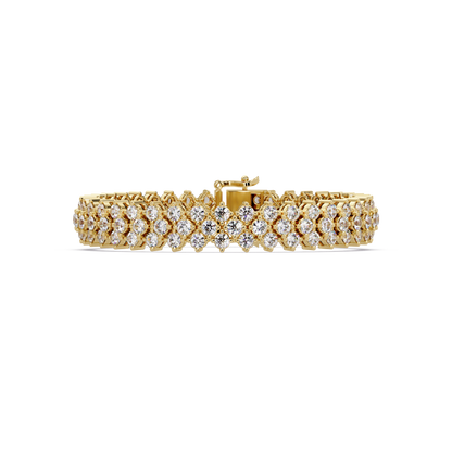 Multi Row Round Lab Grown Diamond Bracelet - HIGHCARAT DIAMONDS
