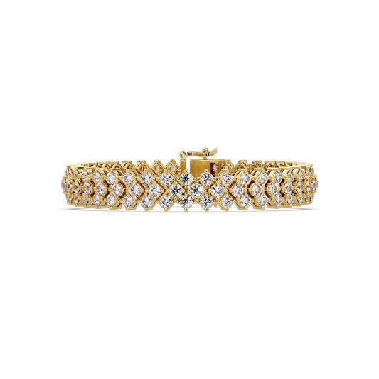 Multi Row Round Lab Grown Diamond Bracelet - HIGHCARAT DIAMONDS
