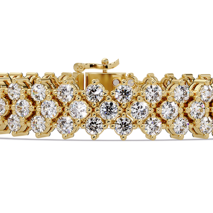 Multi Row Round Lab Grown Diamond Bracelet - HIGHCARAT DIAMONDS