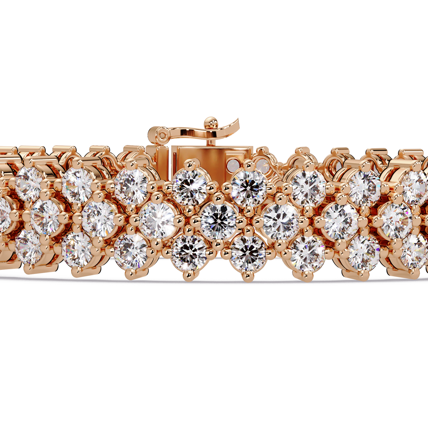 Multi Row Round Lab Grown Diamond Bracelet - HIGHCARAT DIAMONDS