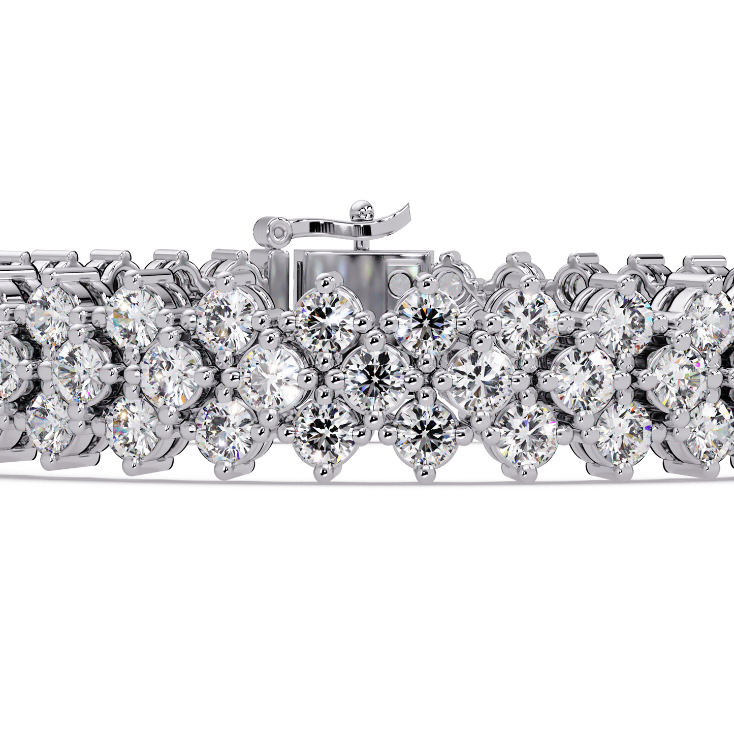 Multi Row Round Lab Grown Diamond Bracelet - HIGHCARAT DIAMONDS