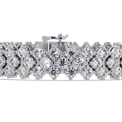 Multi Row Round Lab Grown Diamond Bracelet - HIGHCARAT DIAMONDS