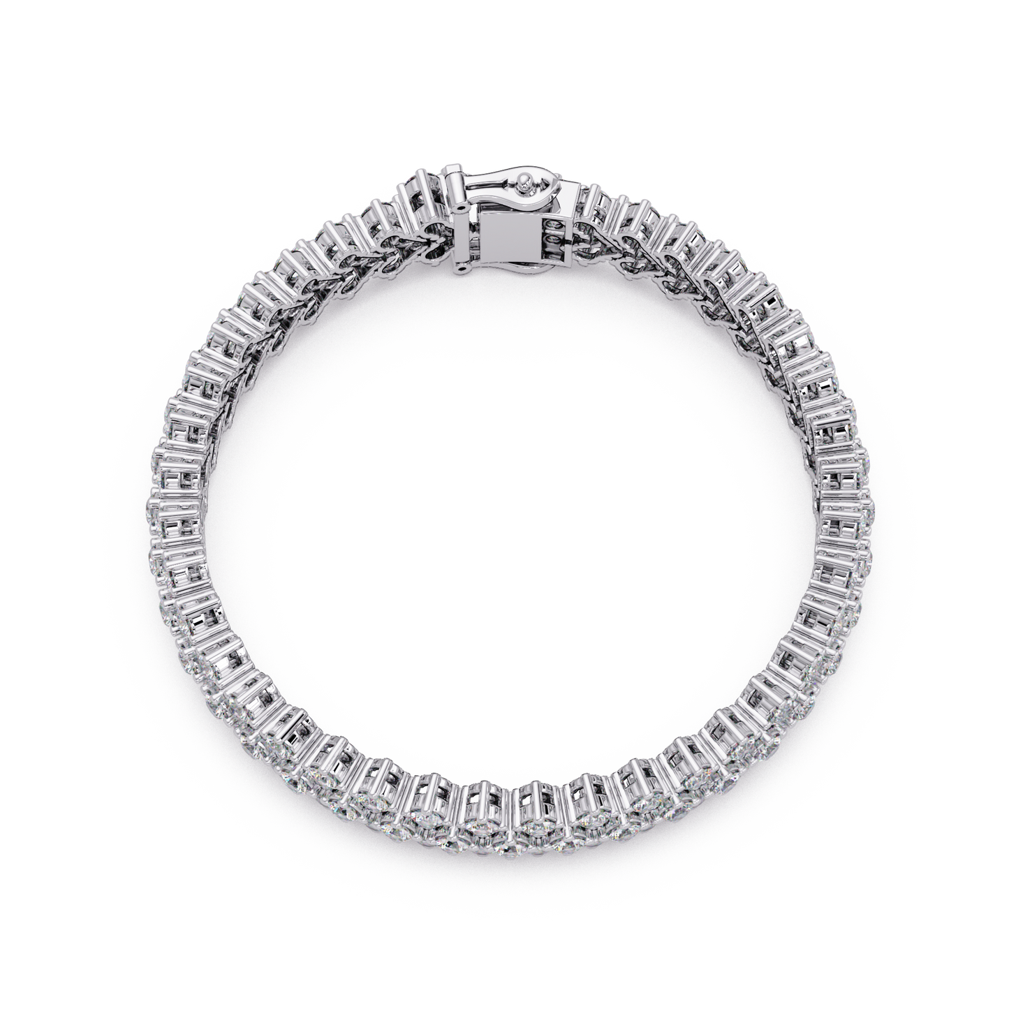 Multi Row Round Lab Grown Diamond Bracelet - HIGHCARAT DIAMONDS