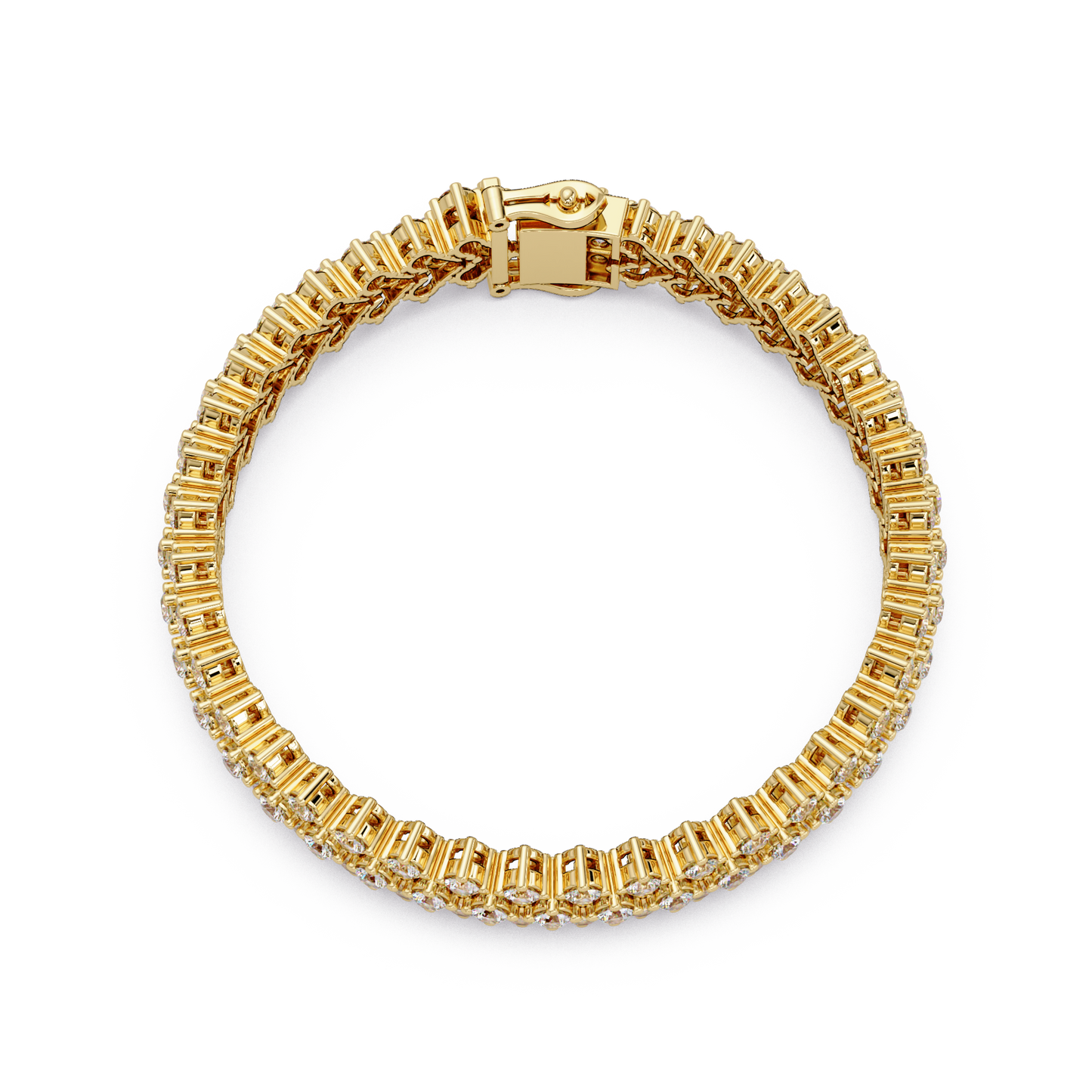 Multi Row Round Lab Grown Diamond Bracelet - HIGHCARAT DIAMONDS