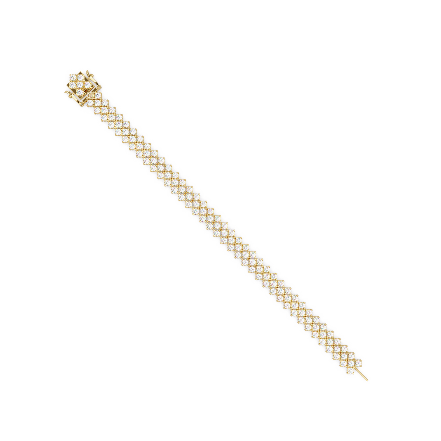 Multi Row Round Lab Grown Diamond Bracelet - HIGHCARAT DIAMONDS