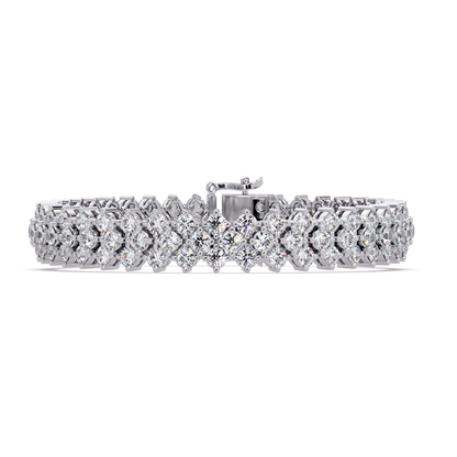 Multi Row Round Lab Grown Diamond Bracelet - HIGHCARAT DIAMONDS