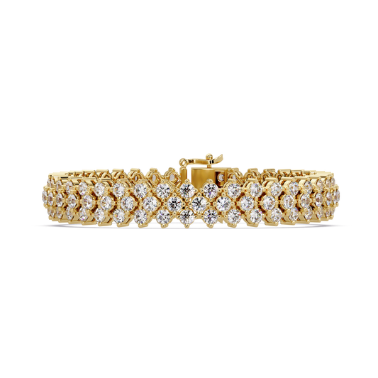 Multi Row Round Lab Grown Diamond Bracelet - HIGHCARAT DIAMONDS