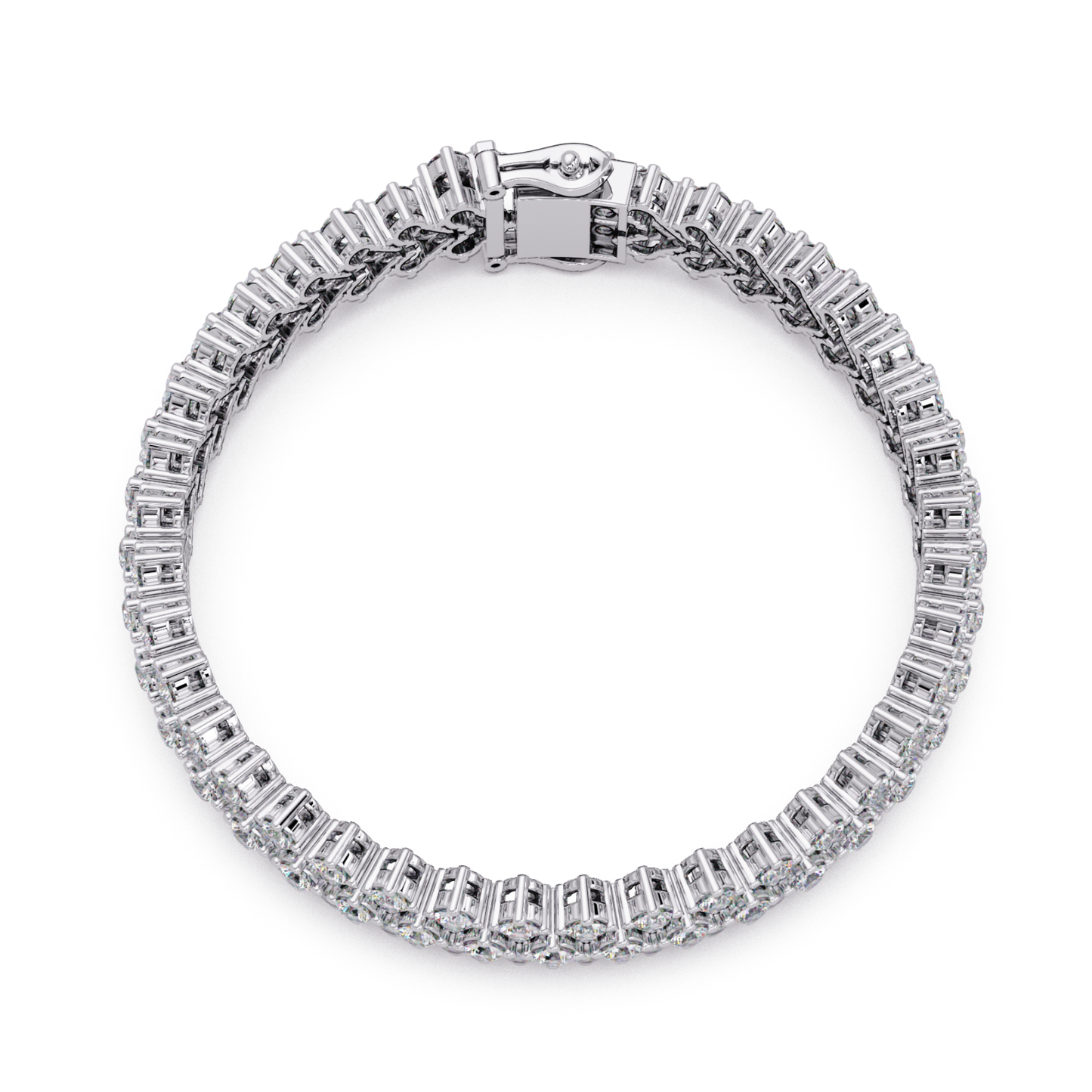 Multi Row Round Lab Grown Diamond Bracelet - HIGHCARAT DIAMONDS