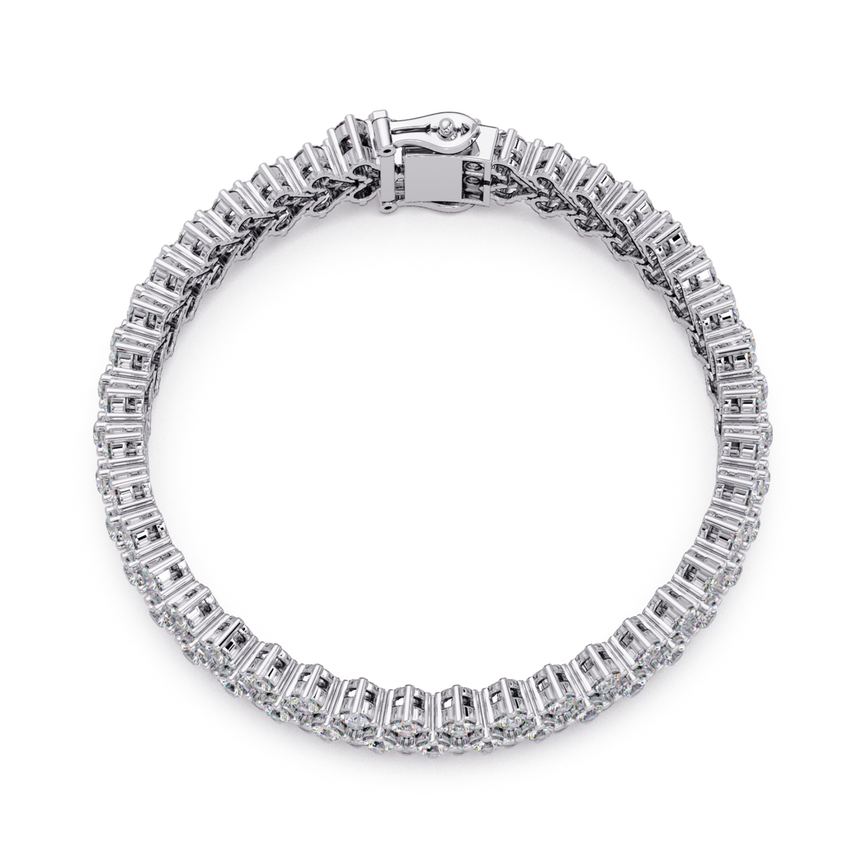 Multi Row Round Lab Grown Diamond Bracelet - HIGHCARAT DIAMONDS