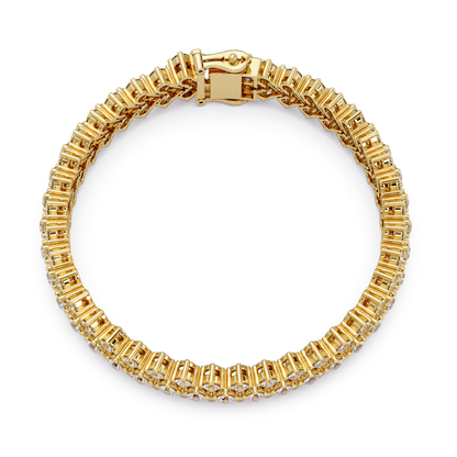 Multi Row Round Lab Grown Diamond Bracelet - HIGHCARAT DIAMONDS