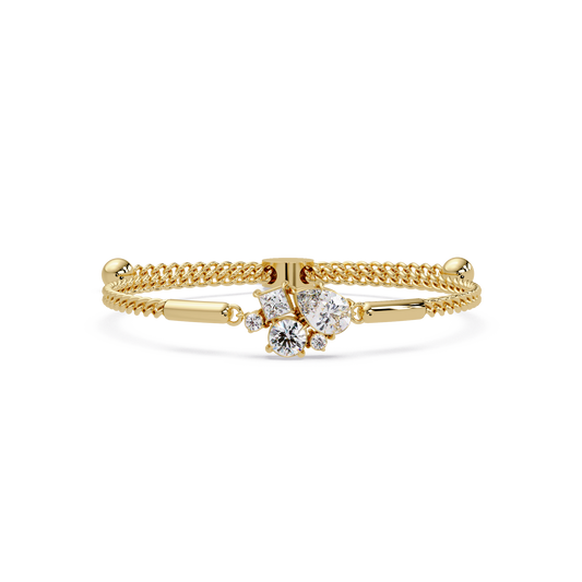 Multi Shape Lab Grown Diamond Cluster Bracelet - HIGHCARAT DIAMONDS