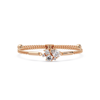 Multi Shape Lab Grown Diamond Cluster Bracelet - HIGHCARAT DIAMONDS