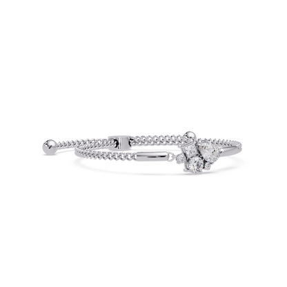 Multi Shape Lab Grown Diamond Cluster Bracelet - HIGHCARAT DIAMONDS