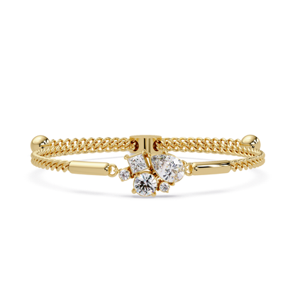 Multi Shape Lab Grown Diamond Cluster Bracelet - HIGHCARAT DIAMONDS