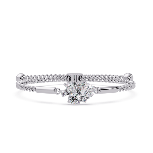 Multi Shape Lab Grown Diamond Cluster Bracelet - HIGHCARAT DIAMONDS