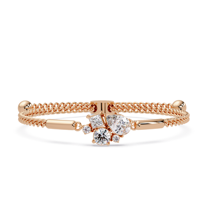 Multi Shape Lab Grown Diamond Cluster Bracelet - HIGHCARAT DIAMONDS