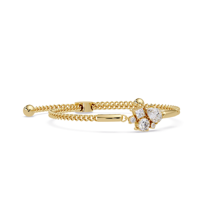 Multi Shape Lab Grown Diamond Cluster Bracelet - HIGHCARAT DIAMONDS