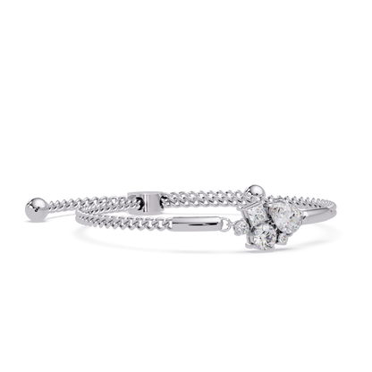 Multi Shape Lab Grown Diamond Cluster Bracelet - HIGHCARAT DIAMONDS