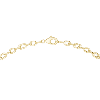 Round, Oval, Emerald At All Shapes Lab grown Diamond 14k Solid Gold Antic Look Diamond Necklace for Her - HIGHCARAT DIAMONDS