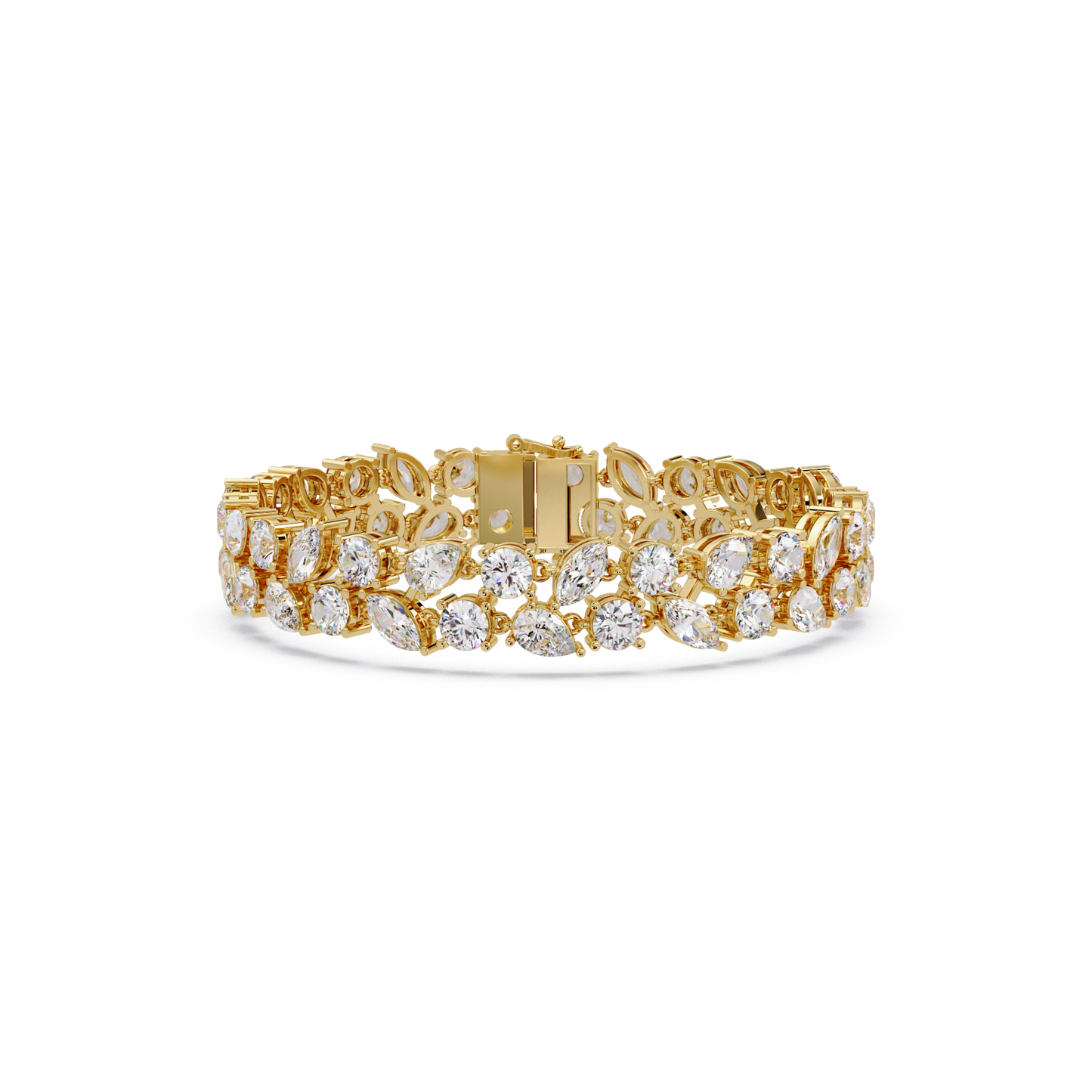 Multi Shape Lab Grown Diamond Floral Bracelet - HIGHCARAT DIAMONDS
