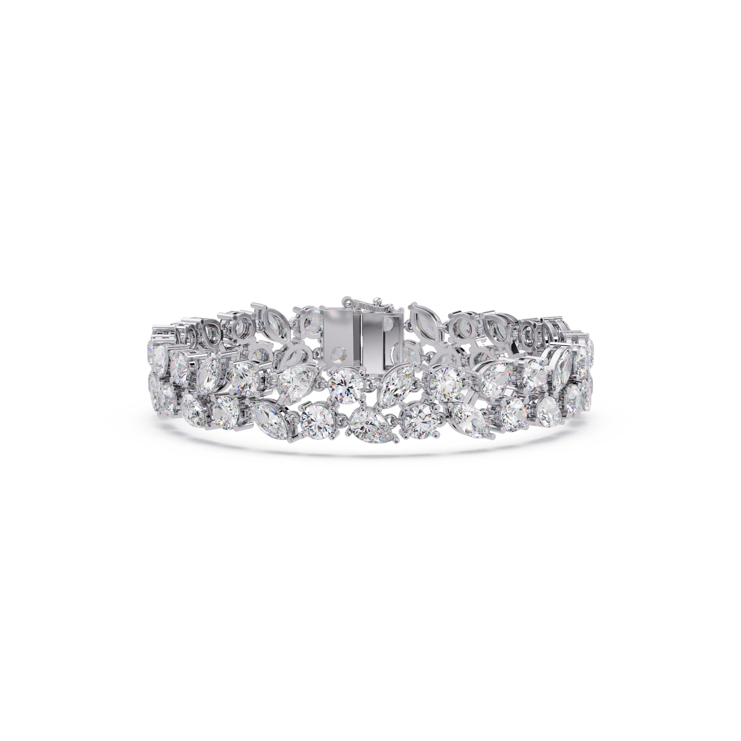 Multi Shape Lab Grown Diamond Floral Bracelet - HIGHCARAT DIAMONDS