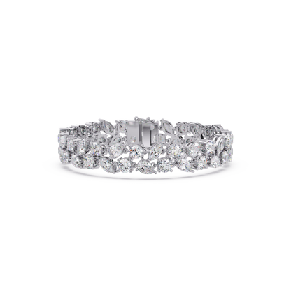 Multi Shape Lab Grown Diamond Floral Bracelet - HIGHCARAT DIAMONDS