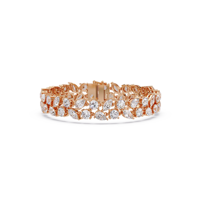 Multi Shape Lab Grown Diamond Floral Bracelet - HIGHCARAT DIAMONDS