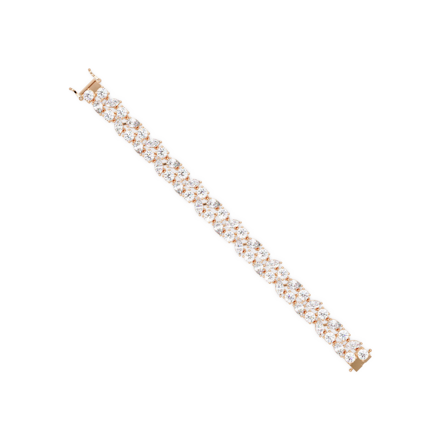 Multi Shape Lab Grown Diamond Floral Bracelet - HIGHCARAT DIAMONDS