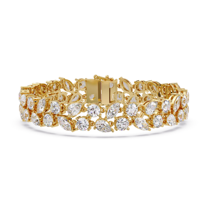 Multi Shape Lab Grown Diamond Floral Bracelet - HIGHCARAT DIAMONDS