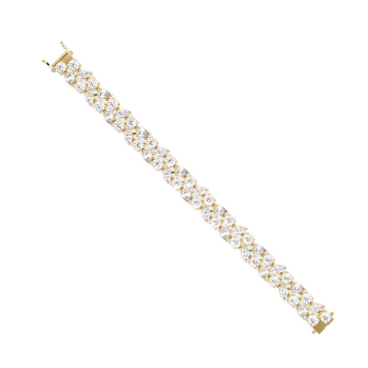 Multi Shape Lab Grown Diamond Floral Bracelet - HIGHCARAT DIAMONDS