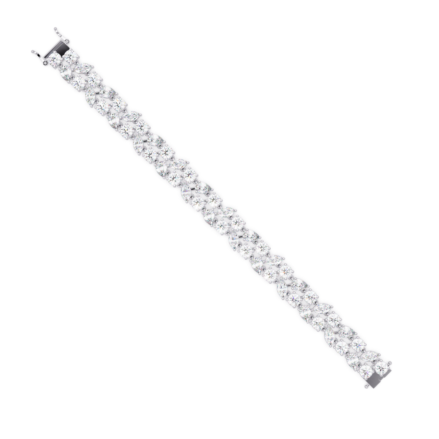 Multi Shape Lab Grown Diamond Floral Bracelet - HIGHCARAT DIAMONDS