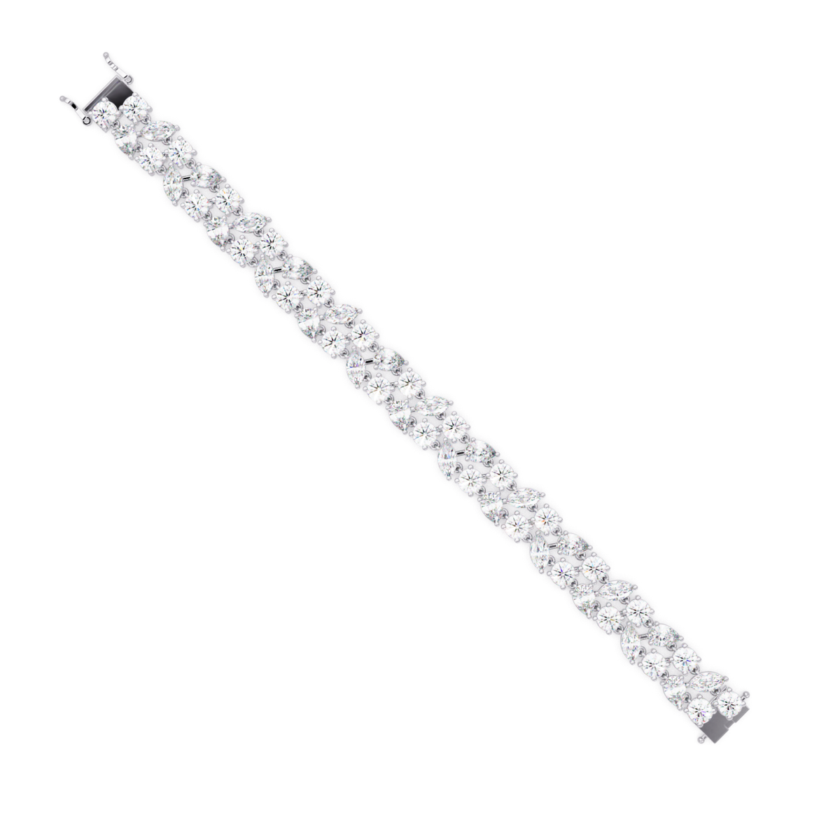 Multi Shape Lab Grown Diamond Floral Bracelet - HIGHCARAT DIAMONDS