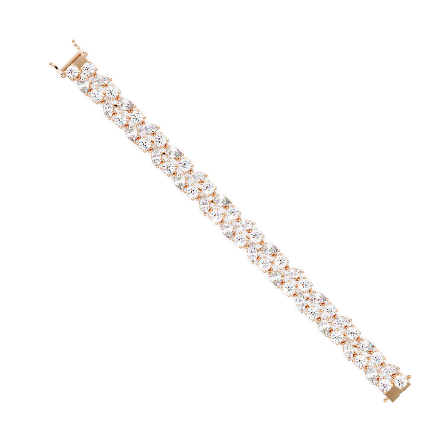 Multi Shape Lab Grown Diamond Floral Bracelet - HIGHCARAT DIAMONDS