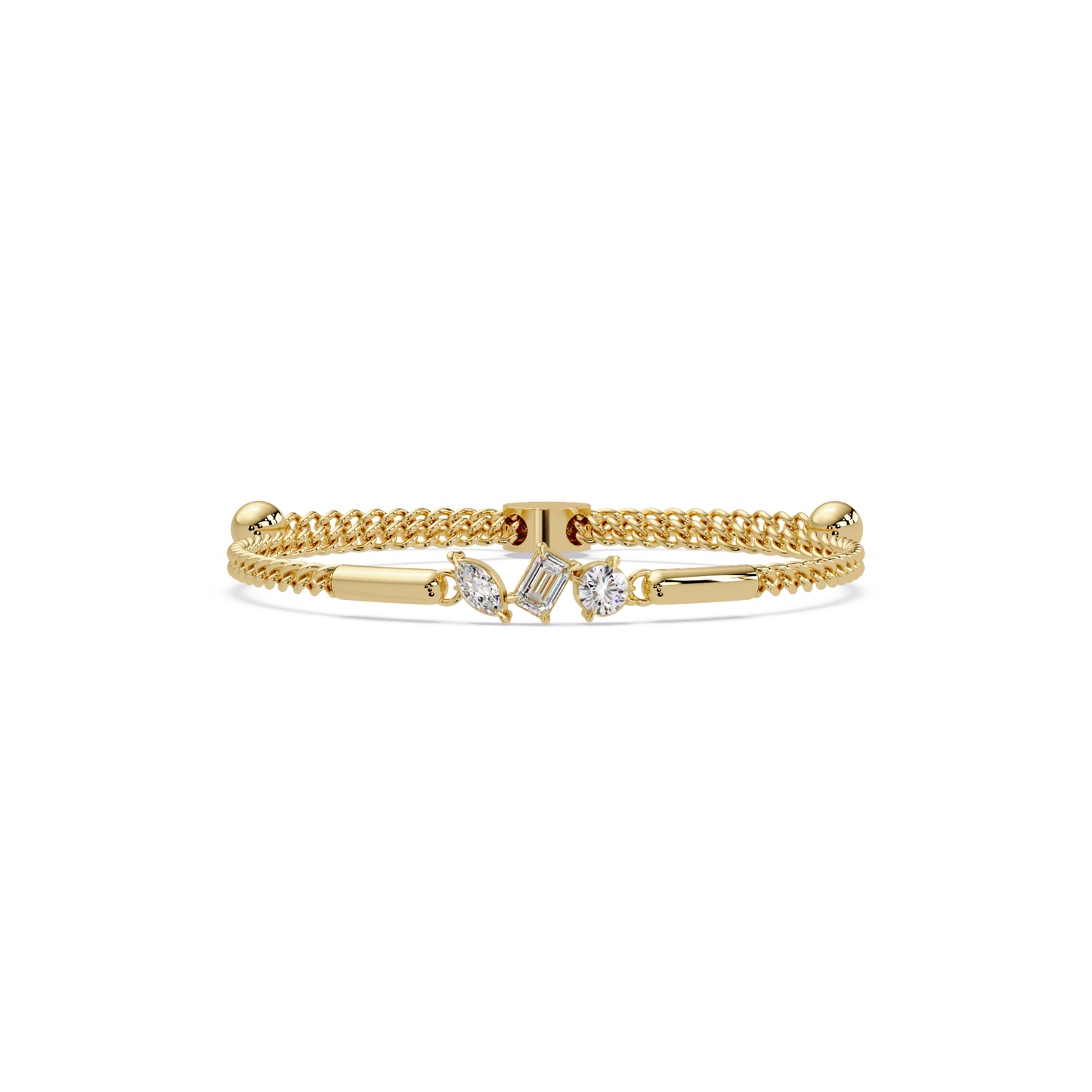Multi Shape Lab Grown Diamond Rose Gold Bracelet - HIGHCARAT DIAMONDS