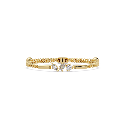 Multi Shape Lab Grown Diamond Rose Gold Bracelet - HIGHCARAT DIAMONDS