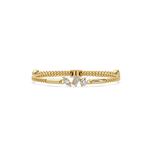 Multi Shape Lab Grown Diamond Rose Gold Bracelet - HIGHCARAT DIAMONDS