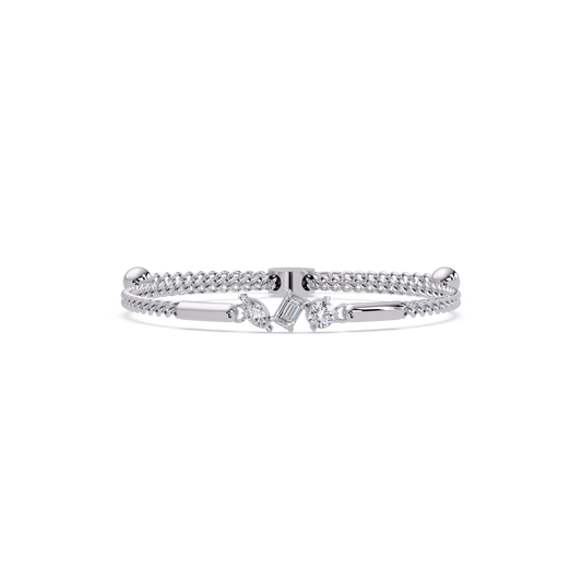 Multi Shape Lab Grown Diamond Rose Gold Bracelet - HIGHCARAT DIAMONDS