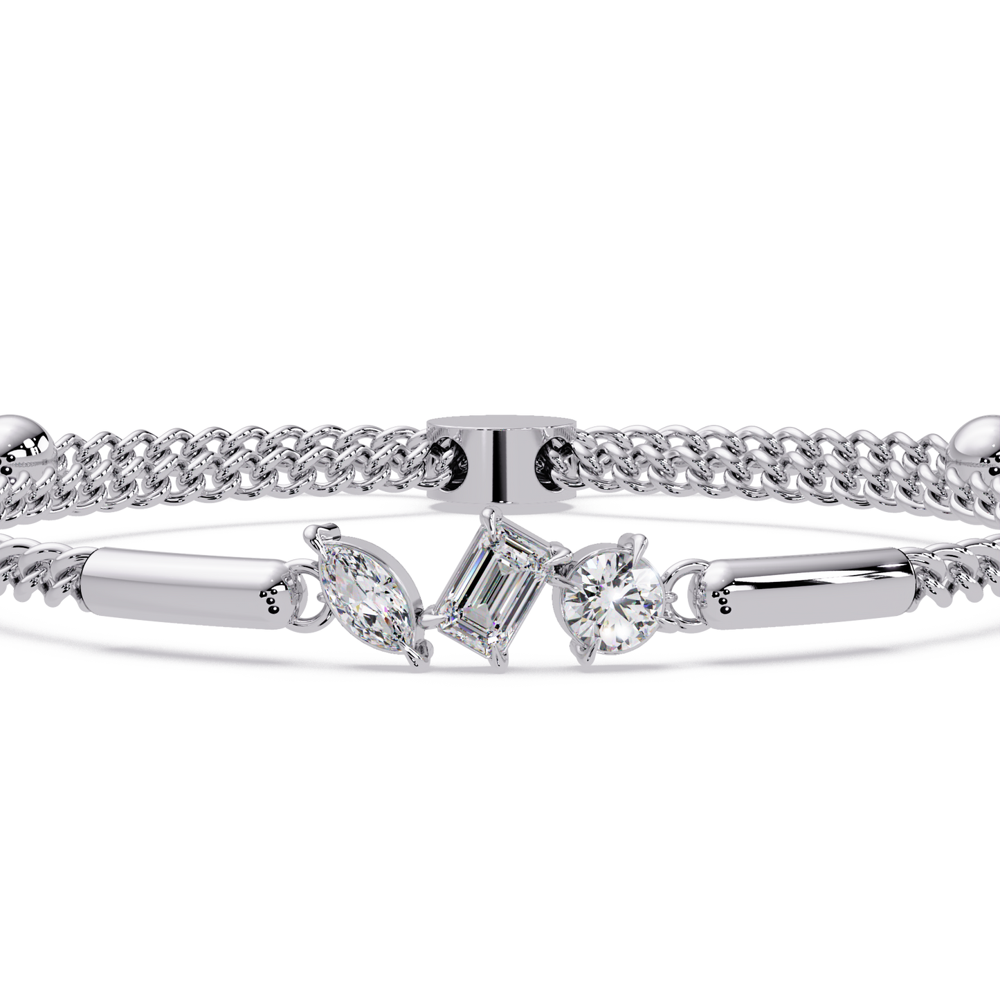 Multi Shape Lab Grown Diamond Rose Gold Bracelet - HIGHCARAT DIAMONDS