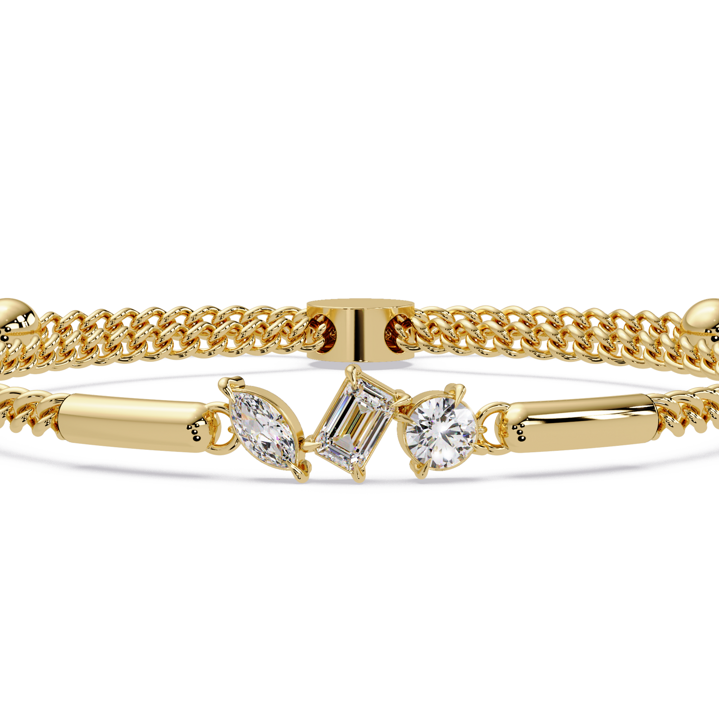 Multi Shape Lab Grown Diamond Rose Gold Bracelet - HIGHCARAT DIAMONDS