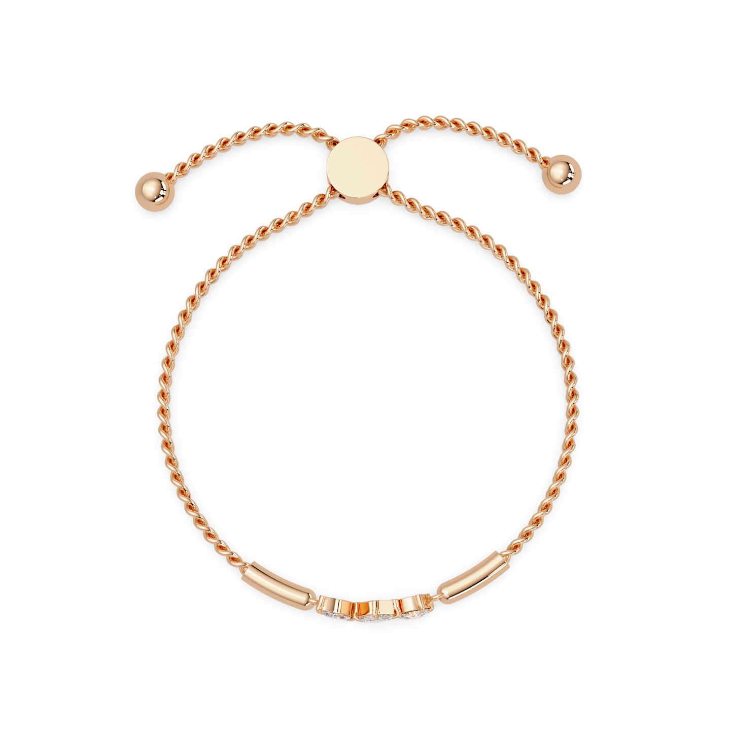 Multi Shape Lab Grown Diamond Rose Gold Bracelet - HIGHCARAT DIAMONDS