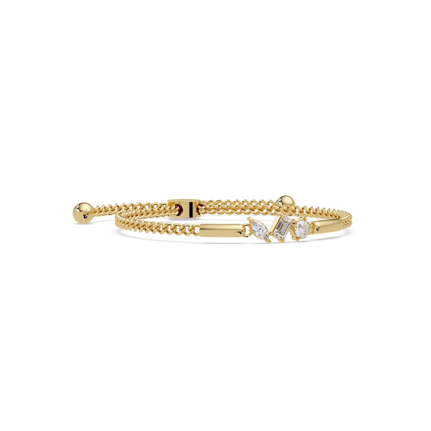 Multi Shape Lab Grown Diamond Rose Gold Bracelet - HIGHCARAT DIAMONDS
