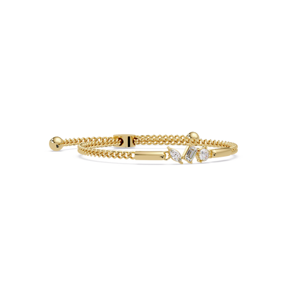 Multi Shape Lab Grown Diamond Rose Gold Bracelet - HIGHCARAT DIAMONDS