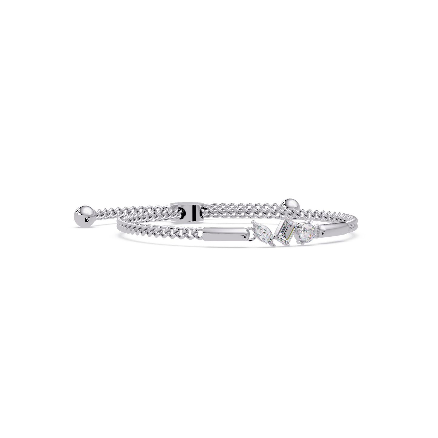 Multi Shape Lab Grown Diamond Rose Gold Bracelet - HIGHCARAT DIAMONDS