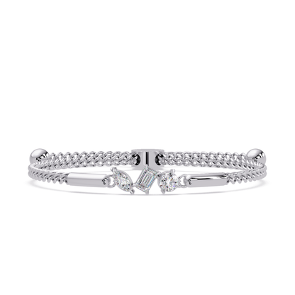 Multi Shape Lab Grown Diamond Rose Gold Bracelet - HIGHCARAT DIAMONDS