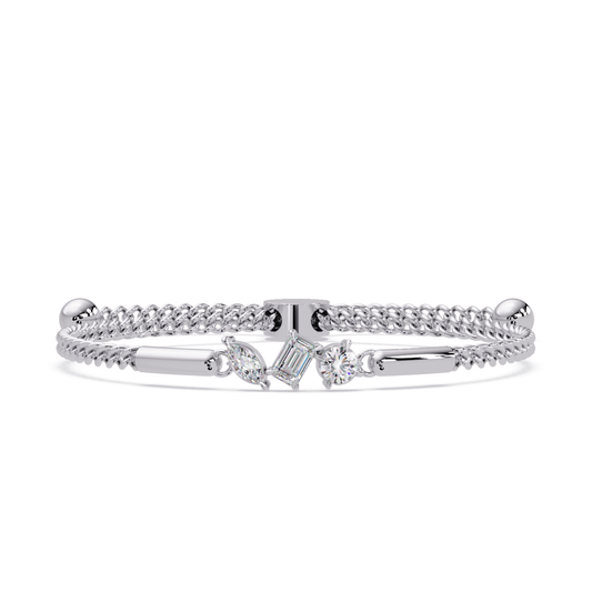 Multi Shape Lab Grown Diamond Rose Gold Bracelet - HIGHCARAT DIAMONDS