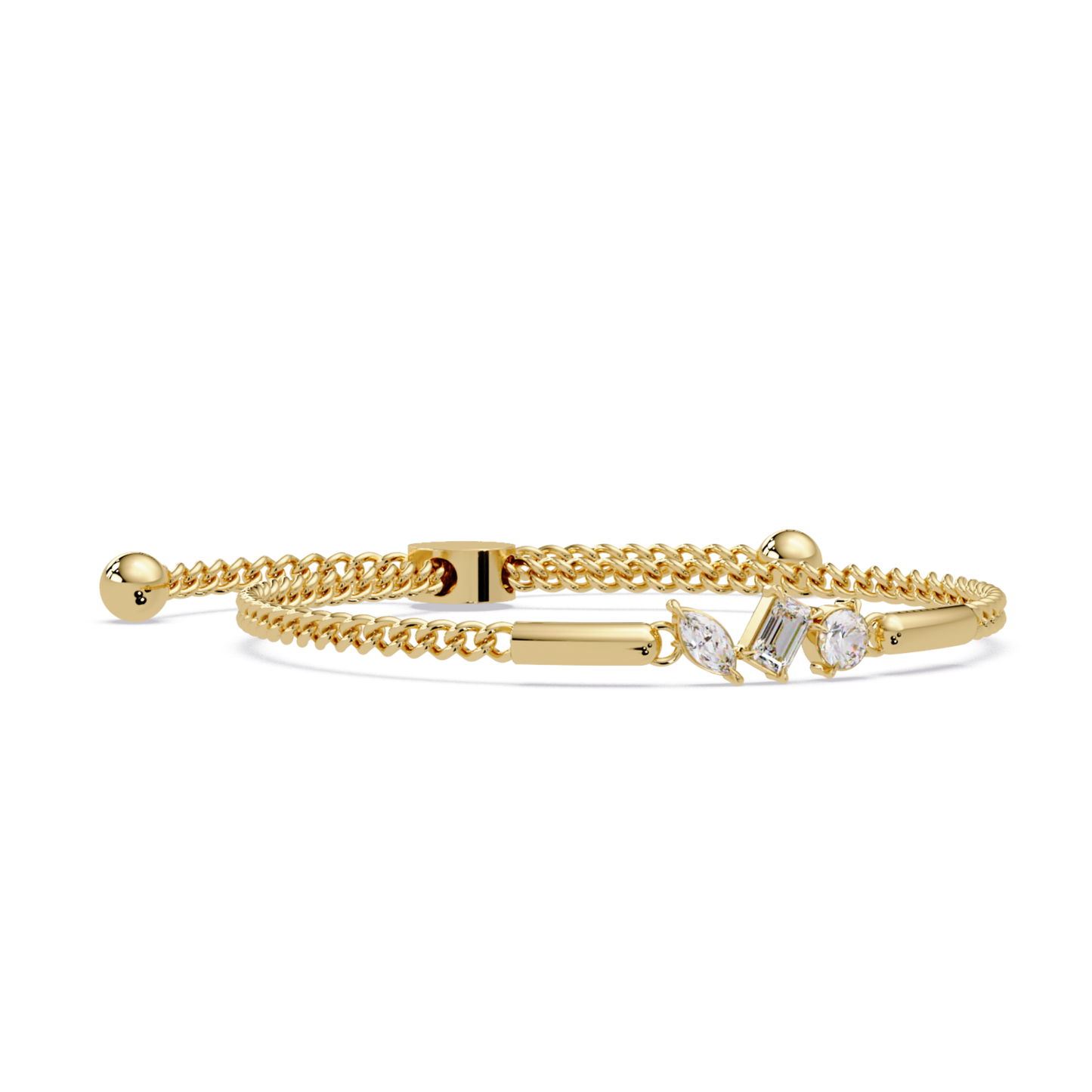 Multi Shape Lab Grown Diamond Rose Gold Bracelet - HIGHCARAT DIAMONDS