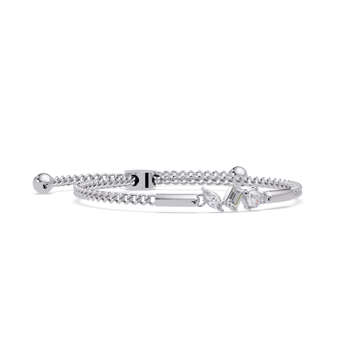 Multi Shape Lab Grown Diamond Rose Gold Bracelet - HIGHCARAT DIAMONDS