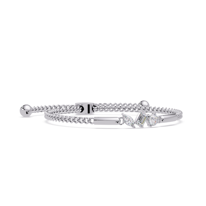 Multi Shape Lab Grown Diamond Rose Gold Bracelet - HIGHCARAT DIAMONDS